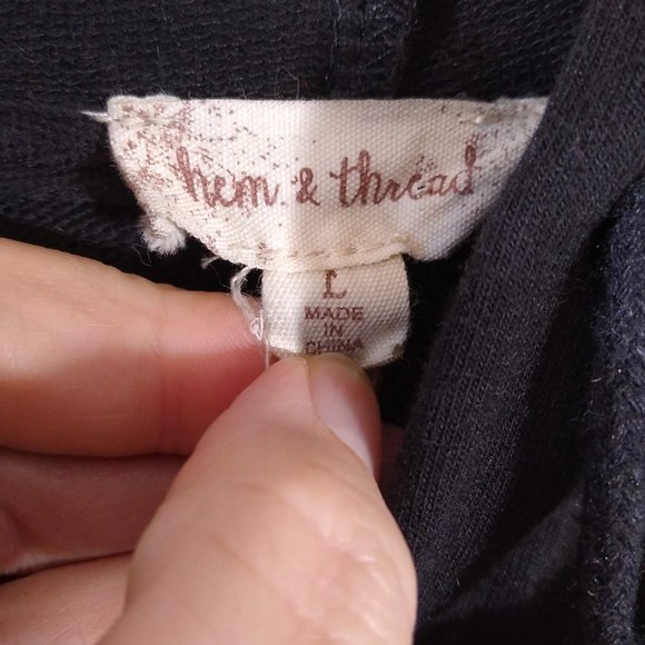 Hem & Thread Plaid Full Zip Hooded Sweatshirt - Picture 3 of 4